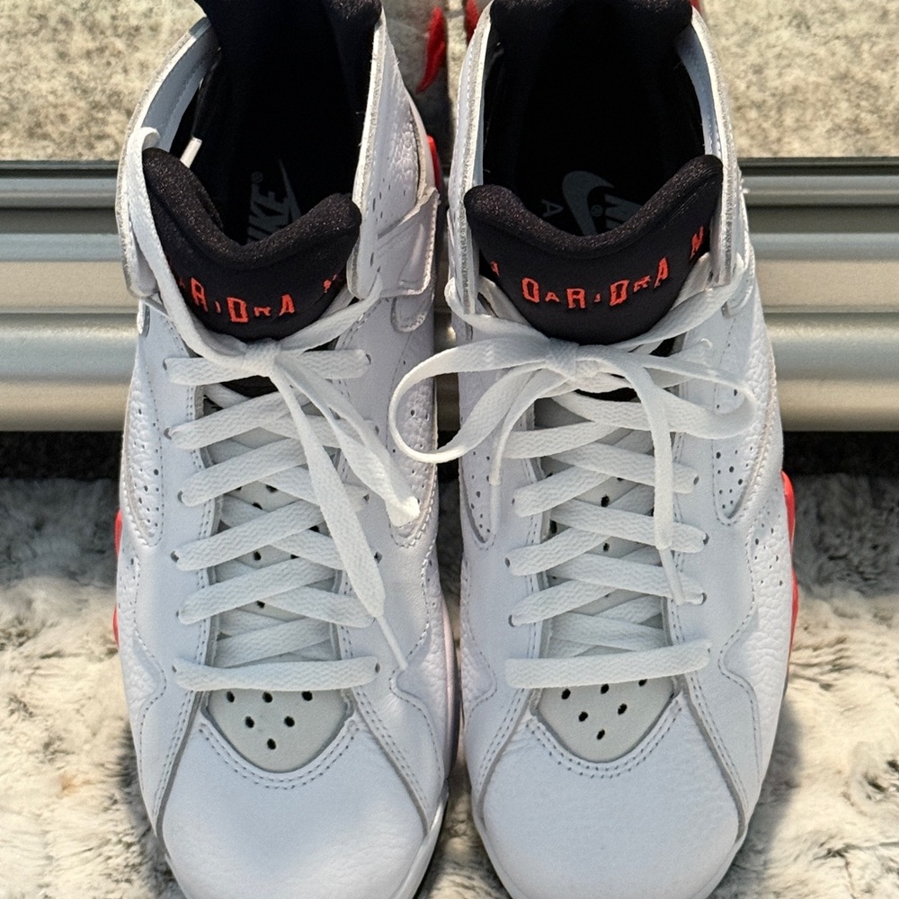 Air Jordan 7 Retro CU9307-160 | White/Infrared Sneaker | Men’sShoes Size 7.5 - Picture 2 of 6